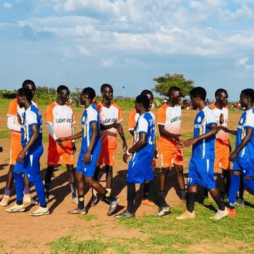 Boys greeting their opponents