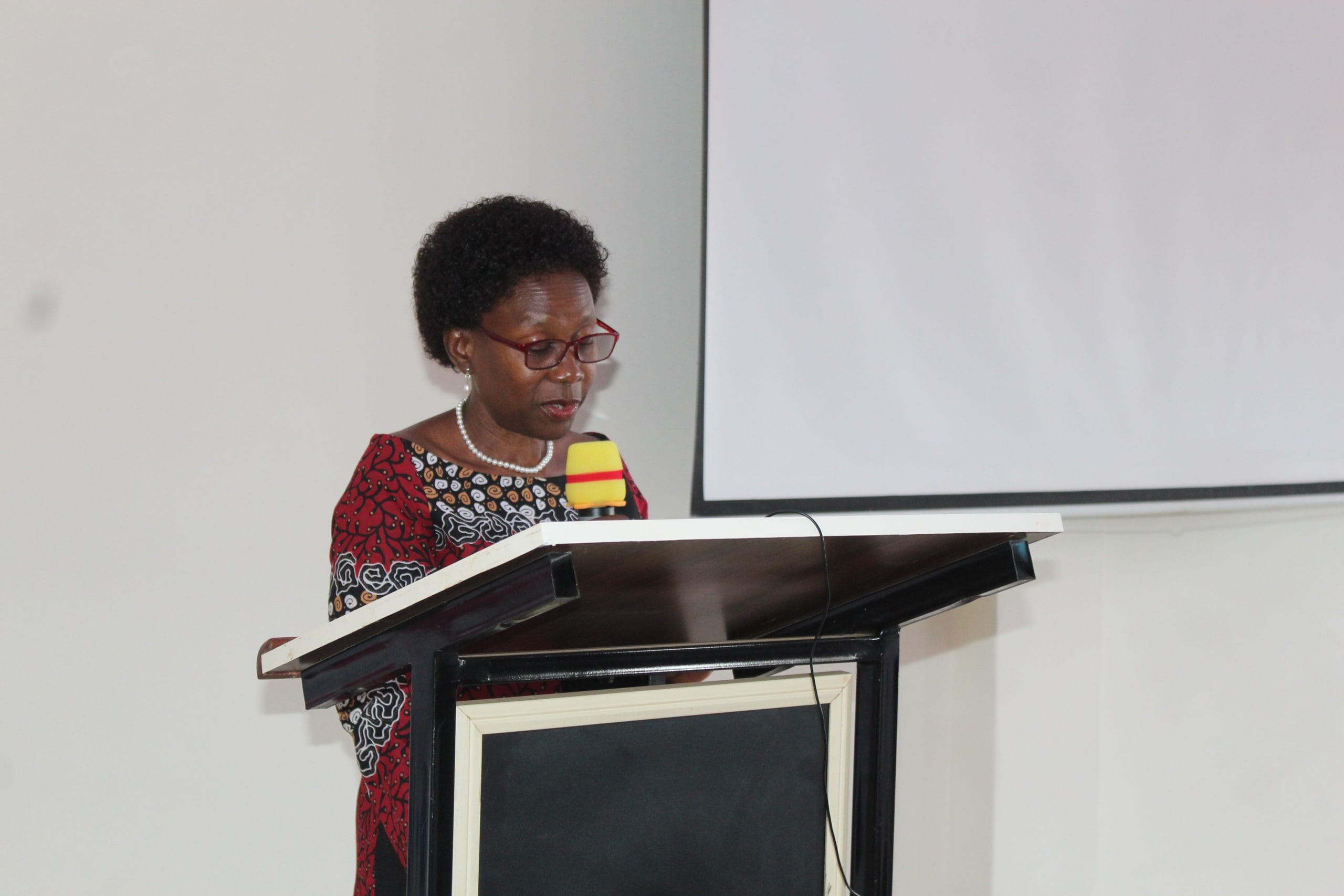Minster of Health, Dr. Achen Ruth giving her maiden speech